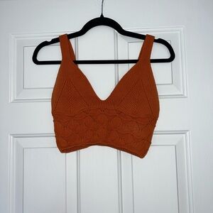 Free People Rust Orange Knit Tank